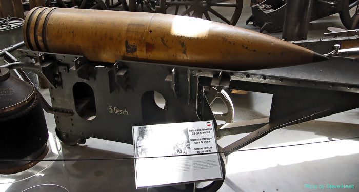 German 38cm Caisson and Shell